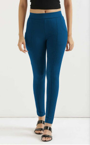 blaine ankle length western wear legging blue solid