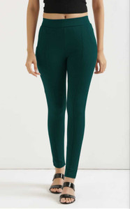 blaine ankle length western wear legging green solid