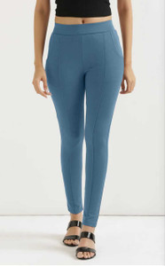 blaine ankle length western wear legging light blue solid