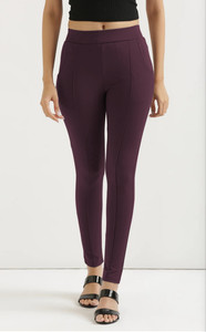 blaine ankle length western wear legging purple solid