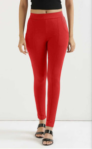 blaine ankle length western wear legging red solid