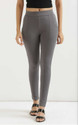 BLAINE Ankle Length Western Wear Legging (Grey, Solid)