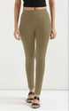 BLAINE Ankle Length Western Wear Legging (Beige, Solid)
