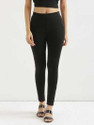 BLAINE Ankle Length Western Wear Legging (Black, Solid)