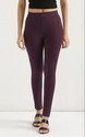 BLAINE Ankle Length Western Wear Legging (Purple, Solid)