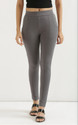 BLAINE Ankle Length Western Wear Legging (Grey, Solid)