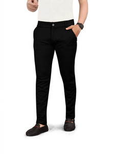 blaine slim fit men black trousers
