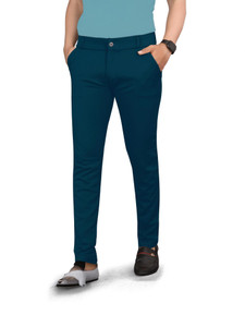 blaine slim fit men dark blue trousers