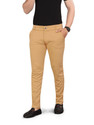 BLAINE Slim Fit Men Gold Trousers