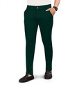 BLAINE Men Slim Fit Green Lycra Blend Trousers