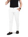BLAINE Men Slim Fit White Lycra Blend Trousers