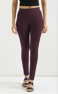 blaine ankle length western wear legging purple solid