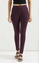 BLAINE Ankle Length Western Wear Legging (Purple, Solid)