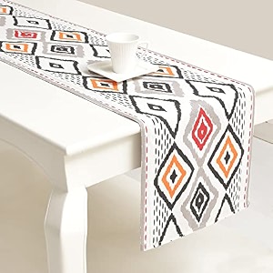 blanc 9 dawat 100 home amp kitchen pure cotton multicoloured 46 seater table runner33x182 cm