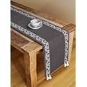 Blanc 9 Embroidered Victorian 4/6 Seater Home &amp; Kitchen Pure Cotton Table Runner|(33x182) cm