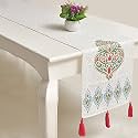 Blanc 9 Jashan 100% Home &amp; Kitchen Pure Cotton Multicoloured 4/6 Seater Table Runner|(33x182) cm