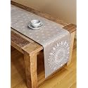 Blanc 9 Medallion 4/6 Seater Home & Kitchen Pure Cotton Table Runner|(33x182) cm