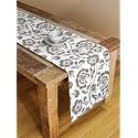 Blanc 9 Vintage Floral 4/6 Seater Home &amp; Kitchen Pure Cotton Table Runner|(33x182) cm