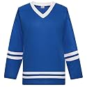 Blank Hockey Training Jersey Lightweight Fabric Long Sleeve for Ice Hockey Jersey Quick Dry Feature and V Neck Style