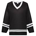Blank Hockey Training Jersey Lightweight Fabric Long Sleeve for Ice Hockey Jersey Quick Dry Feature and V Neck Style
