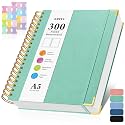 Blank Spiral Notebook: Leather Sketch Book, Unlined Notebook for Women Men