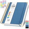Blank Spiral Notebook: Leather Sketch Book, Unlined Notebook for Women Men