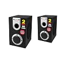 Blaster 2-Way Side Woofer Speaker System, 4000W PMPO, 5-Inch Subwoofer, 3-Inch Tweeter, Crystal Clear Voice, Black, for Home, Party, Car