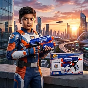 blaze storm blaster gun toy for kids  soft bullet blaster  safe amp fun action toy for kids  shooting playset above 3 years
