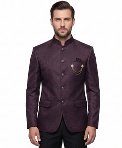BLAZER WORLD Self Design Bandhgala Festive Wedding