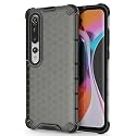 Back Case Cover for [ Mi 10 ] Honeycomb Pattern Polycarbonate Hard Bumper Case for [ Mi 10 ] - Black