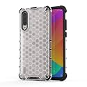 Back Case Cover for [ Mi A3 ] Honeycomb Pattern Polycarbonate Hard Bumper Case for [ Mi A3 ] - Transparent