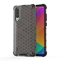 Back Case Cover for [ Mi A3 ] Honeycomb Pattern Polycarbonate Hard Bumper Case for [ Mi A3 ] - Black