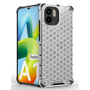 back case cover for  mi redmi a2 2022  honeycomb pattern polycarbonate hard bumper case for  mi redmi a2 2022  - transparent