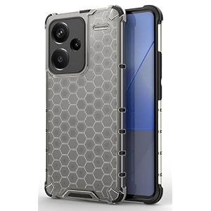 back case cover for  mi redmi note 13 pro plus 5g  honeycomb pattern polycarbonate hard bumper case for  mi redmi note 13 pro plus 5g  - black