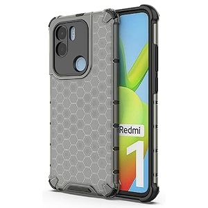 back case cover for  mi redmi 9 activ  honeycomb pattern polycarbonate hard bumper case for  mi redmi 9 activ  - black