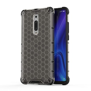 back case cover for  mi redmi k20 pro  honeycomb pattern polycarbonate hard bumper case for  mi redmi k20 pro  - black