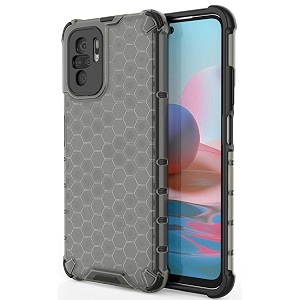 back case cover for  mi redmi note 11 senote 10  10s  honeycomb pattern polycarbonate hard bumper case for  mi redmi note 11 senote 10  10s  - black