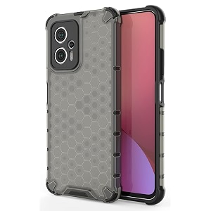 back case cover for  mi redmi k50i 5g  honeycomb pattern polycarbonate hard bumper case for  mi redmi k50i 5g  - black