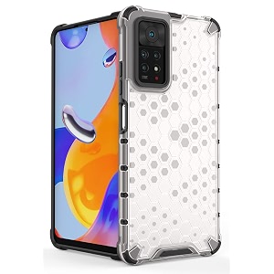 back case cover for  mi redmi note 11 pro plus 5g  11 pro 5g  honeycomb pattern polycarbonate hard bumper case for  mi redmi note 11 pro plus 5g  11 pro 5g  - transparent