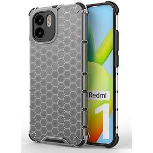 back case cover for  mi redmi a2 2022  honeycomb pattern polycarbonate hard bumper case for  mi redmi a2 2022  - black