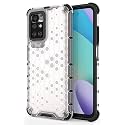 Back Case Cover for [ Mi Redmi 10 Prime ] Honeycomb Pattern Polycarbonate Hard Bumper Case for [ Mi Redmi 10 Prime ] - Transparent