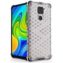 Back Case Cover for [ Mi Redmi Note 9 ] Honeycomb Pattern Polycarbonate Hard Bumper Case for [ Mi Redmi Note 9 ] - Transparent