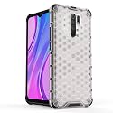 Back Case Cover for [ Mi Redmi 9 Prime ] Honeycomb Pattern Polycarbonate Hard Bumper Case for [ Mi Redmi 9 Prime ] - Transparent