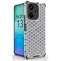 Back Case Cover for [ Mi Redmi 13 5G / 4G ] Honeycomb Pattern Polycarbonate Hard Bumper Case for [ Mi Redmi 13 5G / 4G ] - Transparent