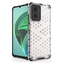 Back Case Cover for [ Mi Redmi 11 Prime 5G ] Honeycomb Pattern Polycarbonate Hard Bumper Case for [ Mi Redmi 11 Prime 5G ] - Transparent