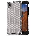 Back Case Cover for [ Mi Redmi 7A ] Honeycomb Pattern Polycarbonate Hard Bumper Case for [ Mi Redmi 7A ] - Transparent