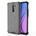 Back Case Cover for [ Mi Redmi 9 Prime ] Honeycomb Pattern Polycarbonate Hard Bumper Case for [ Mi Redmi 9 Prime ] - Black