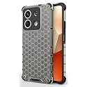 Back Case Cover for [ Mi Redmi Note 13 5G ] Honeycomb Pattern Polycarbonate Hard Bumper Case for [ Mi Redmi Note 13 5G ] - Black