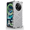 Back Case Cover for [ Poco C61 4G / Mi Redmi A3 4G ] Honeycomb Pattern Polycarbonate Hard Bumper Case for [ Poco C61 4G / Mi Redmi A3 4G ] - Transparent