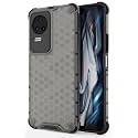 Back Case Cover for [ Poco F4 5G ] Honeycomb Pattern Polycarbonate Hard Bumper Case for [ Poco F4 5G ] - Black